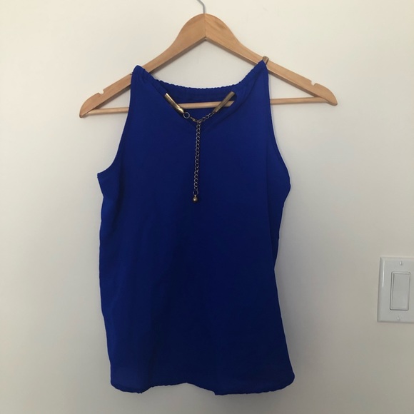 4/$20☀️NWOT a’gaci Tank w/ Gold Neckline - Picture 3 of 7